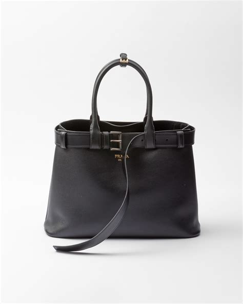 prada large leather handbag